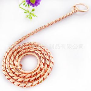 Pure Copper Plated Snake Chain Dog Collar Training Leash P Chain Outdoor Pet