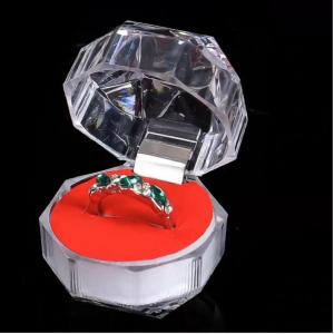 20 Pcs/set Acrylic Transparent Mini Ring Box Plastic Jewelry Box Crystal Packaging Box Earring Box