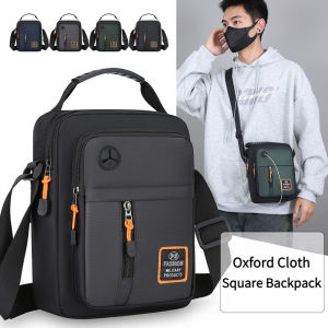 Man Oxford Cloth Small Square Bag Waist Bag Crossbody Bag Large Capacity Waterproof Multi-layered