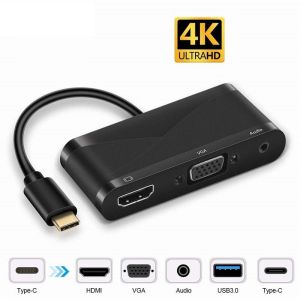 Bộ chuyển USB-C (Type-C) ra HDMI / VGA / USB3.0 / USB-C / Audio 5in1