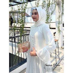 COD BEST SELLER Inara Dress Bahan Ceruty / Gamis Lebaran Wanita Terbaru 2024 / Gamis Kondangan / Dress Pesta Kekinian