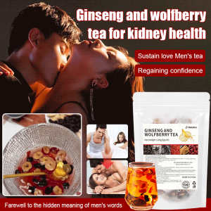 Ginseng Wolfberry Kidney-tonifying Tea Improve Energy Harvest Fresh Healthy Herbal Tea 人参枸杞茶养生肾茶