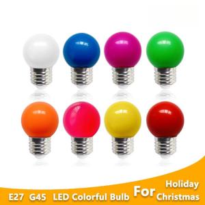 LED Bulb 9 Colors Atmosphere Lamp RGB Holiday Christmas Light Bulb Home Decor Energy Saving lighting 3W E27 220V G45