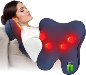 Back Massager Neck Massager with Heat3D Kneading Massage Pillow for Pain Relief Massagers for Neck and Back Shoulder Leg Gifts for Men Women Mom Dad Stress Relax at Home Office and Car