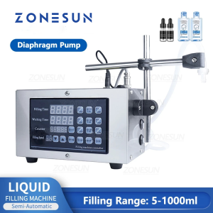 ZONESUN Small Portable Electric Liquid Water Filling Machine/GFK-280 Digital Control Liquid Filling Machine