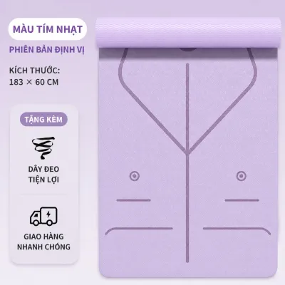 Thảm Yoga TPE Có Đường Kẻ Định Vị Chống Trượt Giảm Xóc Dành Cho Nữ 🔥goya142🔥