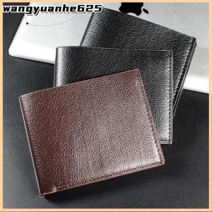 [WYH Store] 👗 Mens Wallet Leather Men Wallets Premium Product Artificial leather Wallets for Man Short Black Walet Portefeuille Homme