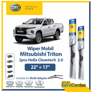 Wiper Mobil MITSUBISHI Triton (22”+17”) - HELLA Cleantech 2.0