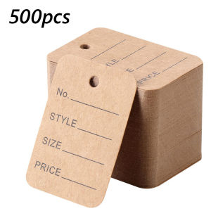 【Fast Shipping】 1000Pcs Useful Stock Clothing Price Hang Tag Garment Size Tag Clothing Printed Label Custom Clothing Paper Hang Tag String Hangtags Price Tags Clothes-Label