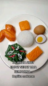 Replika makanan Tempe ( 1 set 1 pcs ) / dummy makanan / jajanan awet /Mainan anak / Edukasi anak / Dekorasi meja makan / Display Restaurant Hotel Dan lain lain