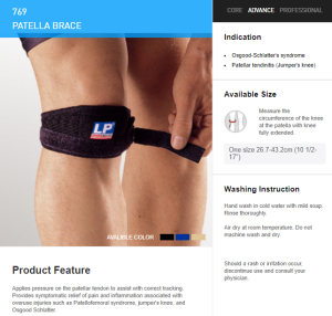 LP Support 769 Patella Strap – Adjustable Knee Support Band for Sports & Daily Use
