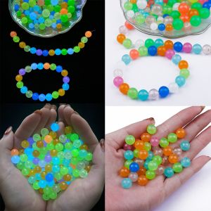 Glow In The Dark Acrylic Beads 6/8/10/12mm Luminous Beads For Jewelry Making DIY Couple Bracelet Necklace