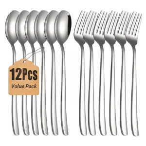 22g Stainless Steel Spoon and Fork Set Korean Style dessert fork coffee household steel tableware