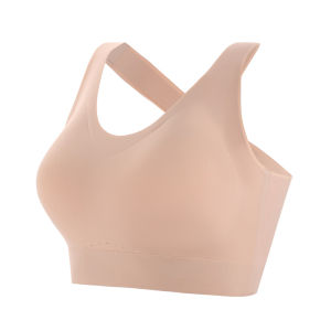 【OFFICIAL】 Plus Size Seamless Criss-Cross Sports Bra Shockproof Supportive Seamless Plus Size Bra Sweat-wicking Criss-cross Back Design Breathable Wire-free And Side-shaping Sports Bra For Fitness