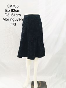 Chân váy nữ nhung tăm Hàng Si TUYỂN (secondhand) Nhật- Hàn Chất size ghi trên hình