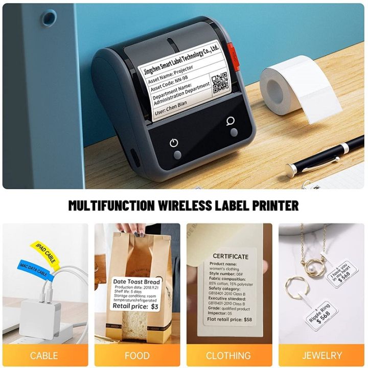 1 X Smart Labelling Machine NIIMBOT B3S Thermal Label Printer Portable Bluetooth Inkless Label ...