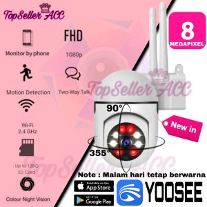 IP CAMERA CCTV WIFI PTZ SPEED DOME YOOSEE 8MP INDOOR FULL HD 1080P