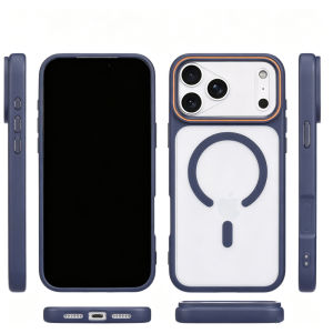 Hit Color Lens Frame Matte Original For Magsafe Case For iPhone 17 18Pro 16 Pro Max 15 Magnetic Wireless Charge Shockproof Cover