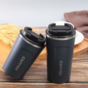【Fans Tone】 New 510ml/380ml Double Wall Stainless Steel Flasks Vacuum Cup Thermos Portable Coffee Tea Milk Travel Mug Bottle Cup Tumbler