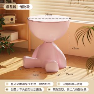 Creative Bedside Table Home Sofa Side Table Movable Shelf Bedroom Balcony Mini Table Small Apartment Coffee Table Storage