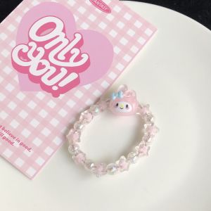 Sanrio Kuromi Bracelet For Kid Cute Bracelet Cartoon Bracelet Hair Bands Sanrio Sweet Kuromi Melody Cinnamoroll Acrylic Bangle Fashion Anime Bangle For Girl