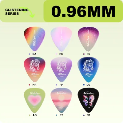 FOALS colorful series 0..71/0.96/1.2 mm 9 pcs/set electric guitar folk guitar ukulele pick wear-resistant fast strum pick with box
