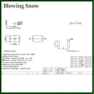 Blowing 50pcs 2x3x0.6 U Tactile Push Button Switch Tact 4 Pin Micro Switch SMD Mini Thin Thin Film Key Light Touch Switch