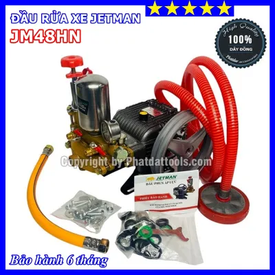 Đầu Bơm Xịt Rửa Xe Cao Áp JETMAN JM48HN - Chuyên Dụng Xịt Rửa Oto Xe Máy Vệ Sinh Máy Móc Nhà Xưởng Sân Vườn - Bảo Hành 6 Tháng