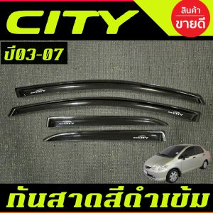 คิ้วกันสาดประตู คิ้วประตู กันสาด คิ้ว ดำทึบ ฮอนด้า ซิตี้ Honda CITY 2003 2004 2005 ใส่ร่วมกับ ZX  2006 2007