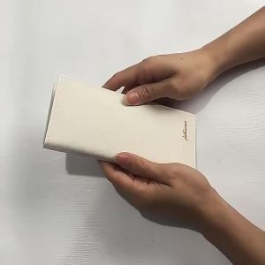Mens Long Cross-Grain Wallet Korean Style Multi-Card Minimalist Clutch