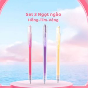 Colorlady - Bút gel màu Deli Ingelight G118-PK ngòi 0.5mm màu hồng bút bi nước viết chữ ghi chú trang trí sổ văn phòng