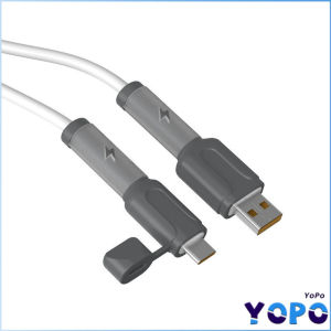 YoPo Soft Silicone Cable Winder Protectors for Android USB to Type-C Charger Cable Accessory 1Set