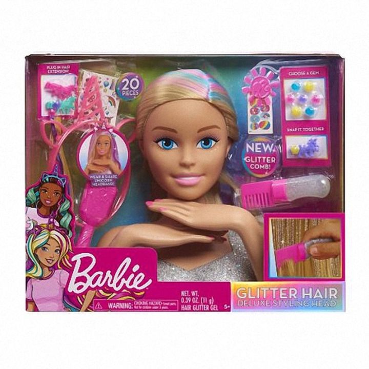 45 Days To Send Barbie Deluxe 20 Piece Glitter and Go Styling Head