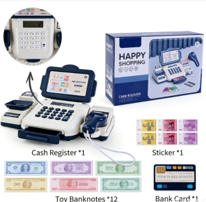 CuddleCove Cash Register Toy Educational Electric Supermarket Play Math Skills Safe Non Toxic Role Play