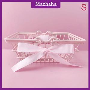 Mazhaha Mini lưu trữ giỏ Máy tính để bàn hoàn thiện mỹ phẩm lưu trữ đồ trang sức cho cô gái ký túc xá Máy tính để bàn tổ chức container giỏ