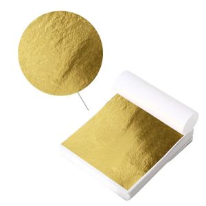 100 Sheets Gold Silver Foil Paper Leaf Paper Decor Gilding DIY Craft Imitation Gold Silver