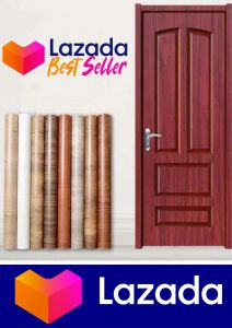 Sticker Wallpaper Stiker Lemari Meja Dinding Motif Kayu - WOOD CREAM L-45CM X 5M