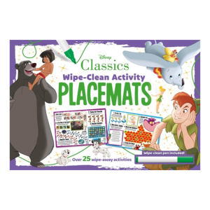 Disney Princess Wipe Clean Activity Book To Write On Glossy Placemats with Pen for Kids