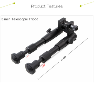 【Shipping From Manila+COD】100% Original Aluminum Alloy Tactical Support Bipod Tripod 360 Degree Rotating 3-6 Inch Retractable Bipod Adjustable Joint Camera Support For Outdoor Accessorie