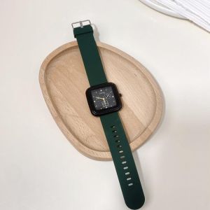 High Quality Korean Ladies Watch Quartz Luxury Khaki Leather Strap Fashion Watch for Woman Black Khaki Green