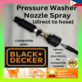 Black and double short nozzle spray pressure washer directly into hose car washer gun pw1400s PW1470TD BW13 BW15 BW17 Power washer spray. 
