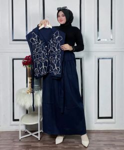 BISA COD Alea Set Rok Bordir Katun Rami Setrok Casual Murah Terbaru One Set Korean Kekinian Viral
