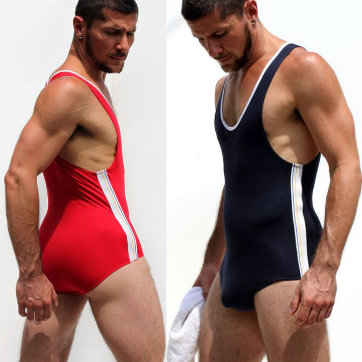 Man Full Body Legless Yoga Suit Leotards Wrestling singlet Mens Body  Building Swimsuit Gym Bodywear Man Tight Swimwear