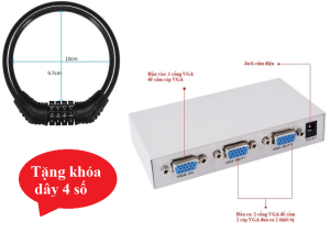 Tặng 1 khóa dây 4 số khi mua Bộ chia vga 1 ra 2 MT-VIKI 1502