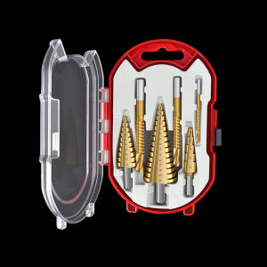 7Pcs Mata Bor Pagoda Spiral Besi Kuningan Kayu Plastik Step Drill Tingkat Payung Cone HSS Step Drill Bit Saw Drill Bit Set