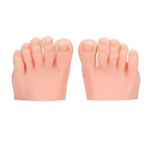 เครื่องมือทำเล็บเท้าปลอมทำจากซิลิโคนสำหรับฝึกทำเล็บมีความยืดหยุ่นเคลื่อนย้ายได้