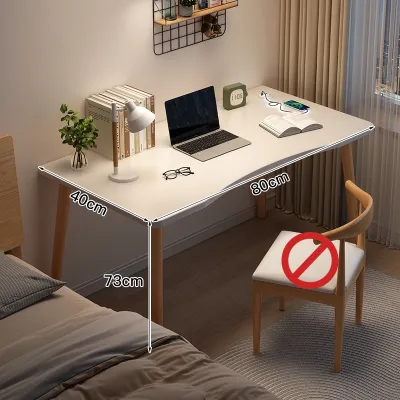 White table modern simple student study table home desk computer table wooden desk desk Meja belajar meja komputer