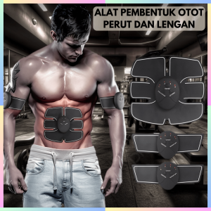 FAST DELIVERY Alat Stimulator Terapi EMS Pembentuk Otot Perut Six Pack Lengan dan Tubuh