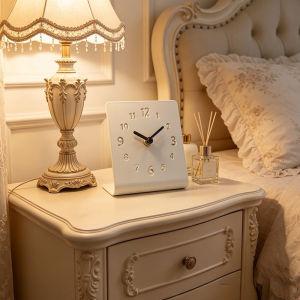 Ins Metal Hollow‑number Desk Clock Silent Clock Clock Decorative PieceSmall Standing Clock