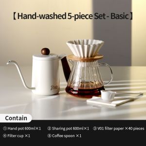 Bincoo Tay Ủ Bình đựng cà phê Thiết Lập Cà Phê Thiết Bị Lọc Và Chia Sẻ Nồi máy xay thủ công Thiết Lập Cho văn phòng gia đình Và Du Lịch